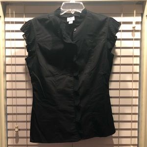 Worthington black button-up blouse